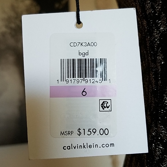 NWT Calvin Klein gold dress - Picture 5 of 8